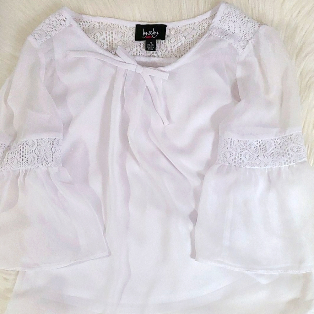 Girls White Dress Shirt